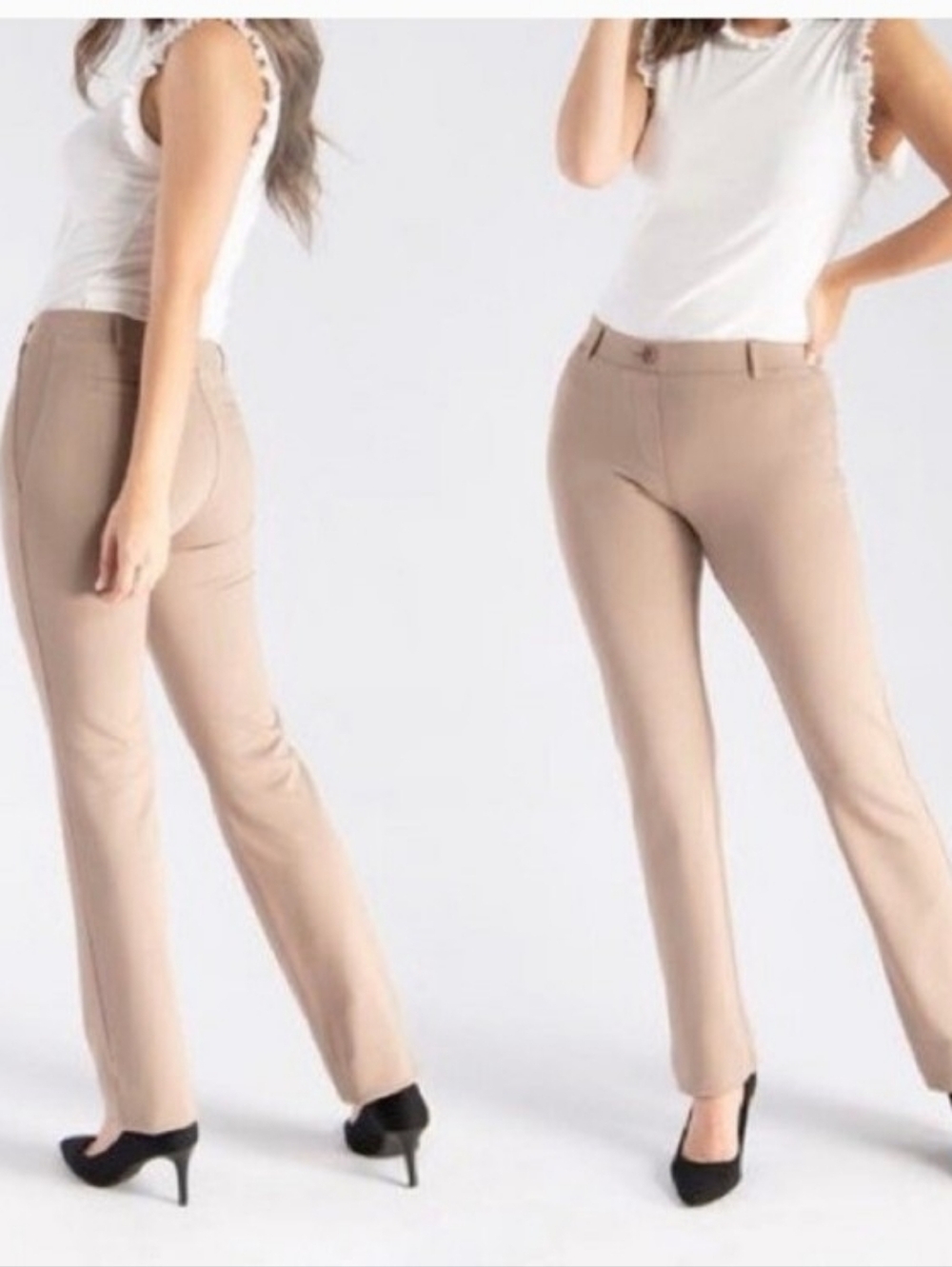 M Betabrand W0076-TKA Khaki Stretchy Yoga Dress Pants